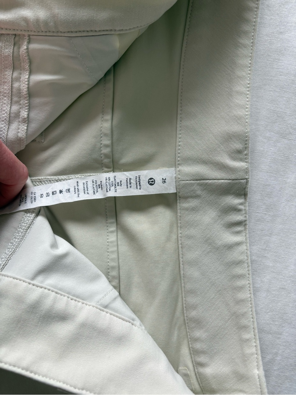 lululemon athletica Off-White/Light Cream Stretch Pants - Picture 3 of 5